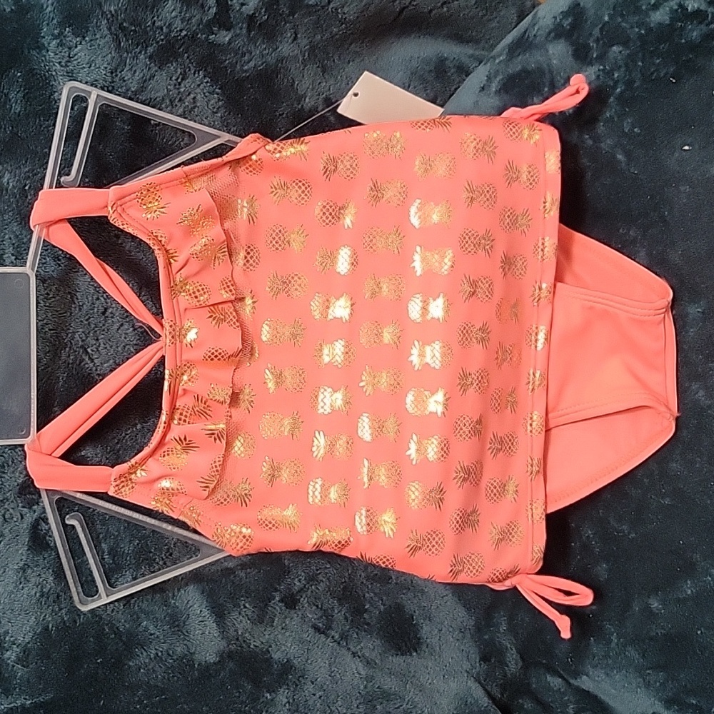 18 months, 2 piece pineapple bathing suit